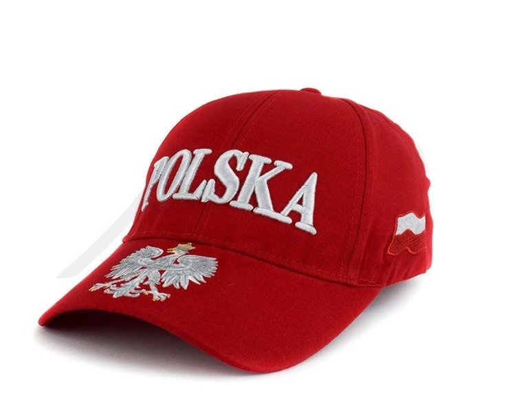 Baseball caps Poland. Pattern: embroidered Eagle and the words Poland ...