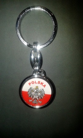  Key ring Polish Flag with an Eagle