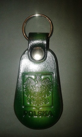 Key ring leather Poland - Saint. Christopher