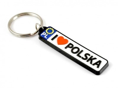 License plate rubber keychain