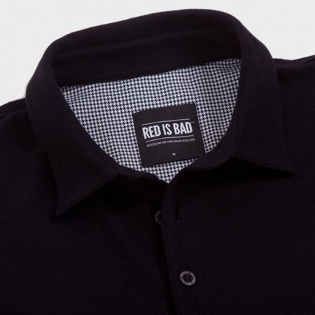 Polo shirt with AK embroidery - black