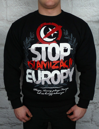 Stop Islamic Europe sweatshirt without a hood