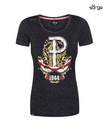 Women's patriotic T-shirt 63 Days of Glory (DARK MELANGE)