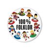 100% FOLKLOR badge, small