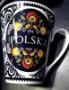 Oblique mug with the inscription Polska folk skony