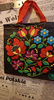 Cotton bag FOLK - Lowicz black