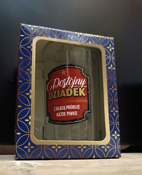 Oblique mug with the inscription Poland white