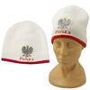 Poland White Winter Hat - Red Flag