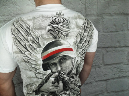 Great Poland T-shirt HD We remember Warsaw '44 white