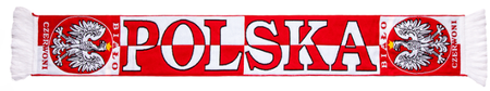 Scarf POLAND Eagle Emblem White-and-Red circle