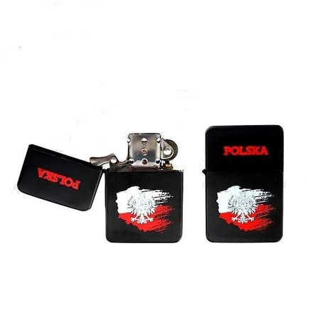 Gas Lighter Black Poland Map