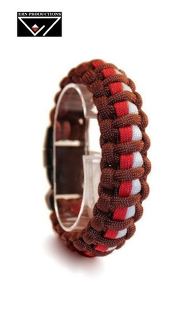 PARACORD 550 BROWN PATRIOTIC BRACELET