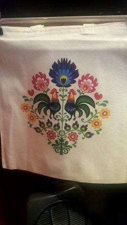 Eco Bag owicz Folklor - Roosters (ku)