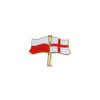 Poland-England flag pin