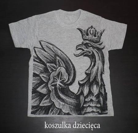 T-shirt dziecięcy WRP "Orzeł" - szary