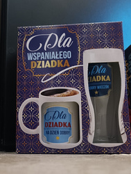 Oblique mug with the inscription Poland white