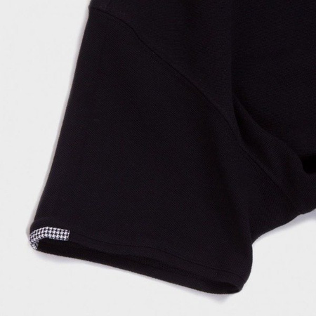 Polo shirt with a pocket with a Polish flag motif - black
