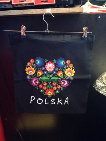 Black eco bag owicz Folklor - Heart DU