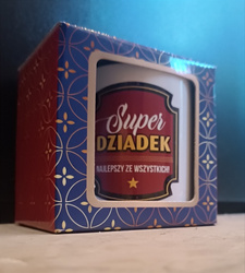 Oblique mug with the inscription Poland white