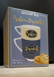 Oblique mug with the inscription Poland white