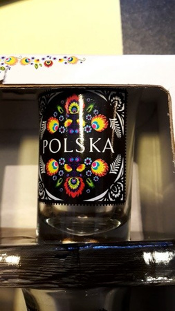 Kieliszek folklor Polska czarny 35ml