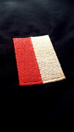 Polish Women's Embroidery Big T-shirt Flag