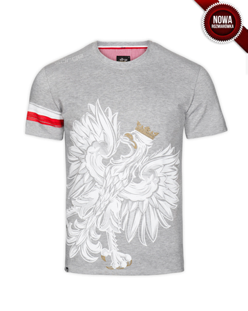 Koszulka patriotyczna Orzeł Sport OPASKA (JASNY MELANŻ)