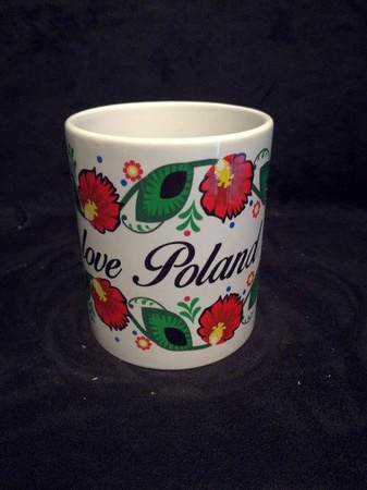 Kubek Łowicz Folklor I Love Poland Maki