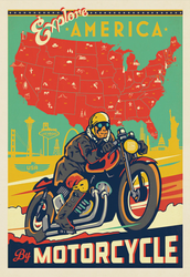 Magnes PM 0091 Explore America by motorcycle