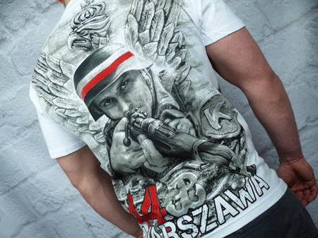 Great Poland T-shirt HD We remember Warsaw '44 white