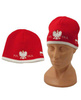 Poland White Winter Hat - Red Flag