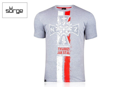 Patriotic T-shirt Cross NSZ flag Jasny Melange