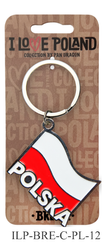 Brelok PanDragon Polska metalowy flaga