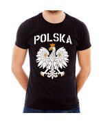 Koszulka męska Polska Orzeł czarna