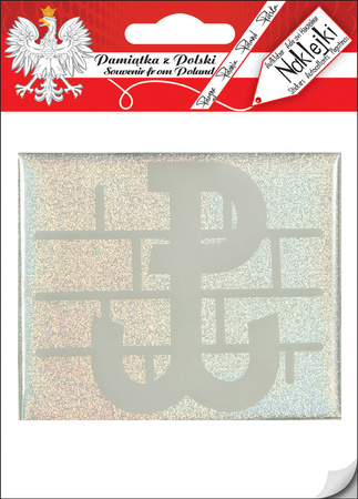 Car sticker Poland Fighting - silver
