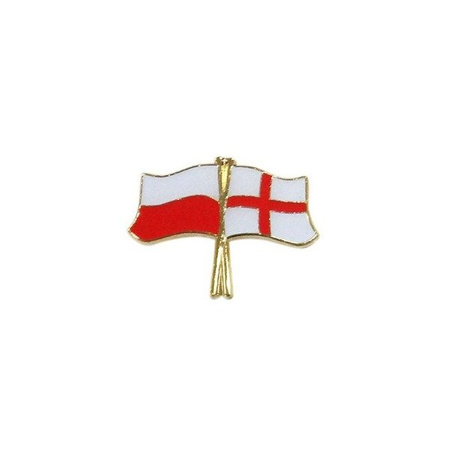 Poland-England flag pin