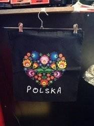 Black eco bag owicz Folklor - Heart DU