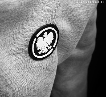 Bluza damska Orzeł naszywka 3D szara