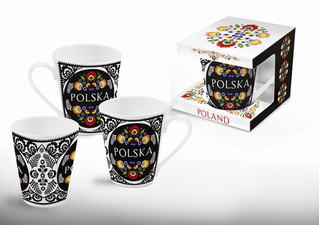 Oblique mug with the inscription Polska folk skony