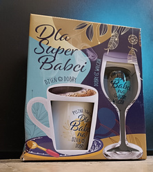 Oblique mug with the inscription Poland white