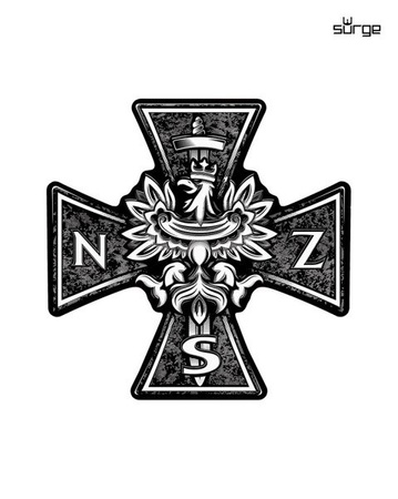 Sticker solvent cross NSZ 12cm x12 cm