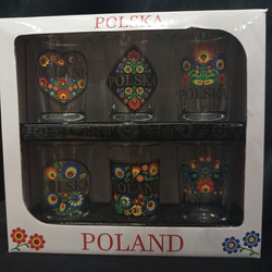 kieliszek Polska Folk ml35 - różne wzory
