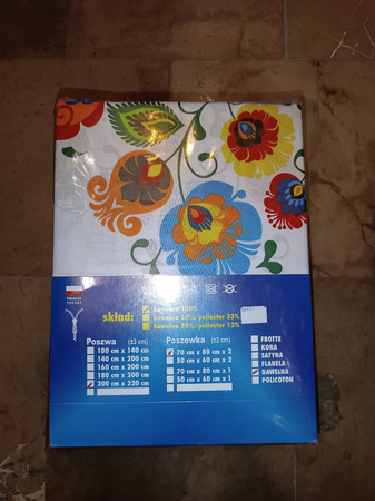 Pościel z motywem ludowym czerwona