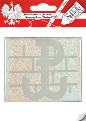 Car sticker Poland Fighting - silver