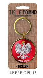 Brelok PanDragon Polska metalowy czerwony