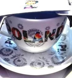 cup + round saucer folk Poland