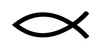 Fish of Faire reflective car sticker gray