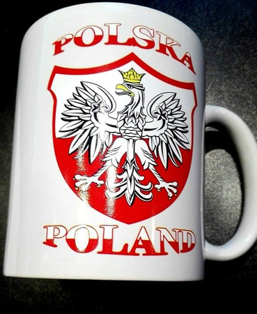 Mug with the inscription Polska / Poland emblem