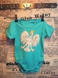 Baby body with an eagle (turquoise)