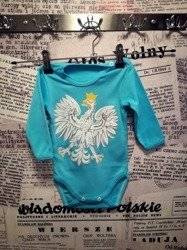 Children's body with an eagle (turquoise) long sleeve